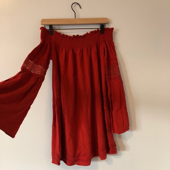 Off Shoulder Boho Dress - Picture 2 of 4